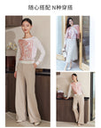 YAYING Golden Wool Knitted Sweater