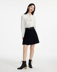 EP YAYING Lace-up Collar Shirt