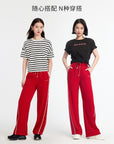EP YAYING High-Waisted Wide-Leg Pants