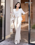YAYING High Waist Straight Wide V-neck Vest