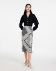 EP YAYING Signature Logo Print Skirt