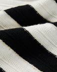 EP YAYING Striped Knitted Cardigan