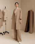 YAYING Crew-neck Ngari Cashmere Coat