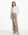 EP YAYING Wool Wide Leg Pants