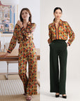 YAYING Animal&Geometric Printed Blouse