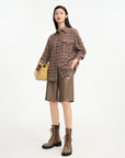 EP YAYING Knit Lace Up Ankle Boots