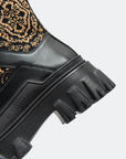EP YAYING Knit Lace Up Platform Boots
