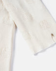 EP YAYING Semi-High Neck White Knit Top