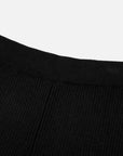 EP YAYING Straight-leg Black Knitted Skirt