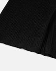 EP YAYING Straight-leg Black Knitted Skirt