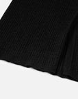 EP YAYING Straight-leg Black Knitted Skirt