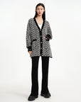 EP YAYING Straight-leg Black Knitted Skirt