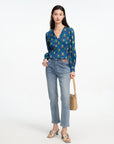 EP YAYING Mulberry Silk Printed Blouse