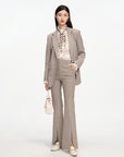 EP YAYING Wool Wide Leg Pants