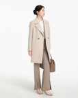 EP YAYING Wool Wide Leg Pants