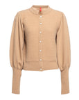 YAYING Puff Sleeve Knit Cardigan