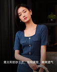 YAYING Square Neck Knitted Top