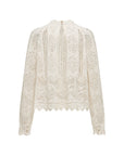 EP YAYING Cotton-Linen-Silk Blend Knit Pullover