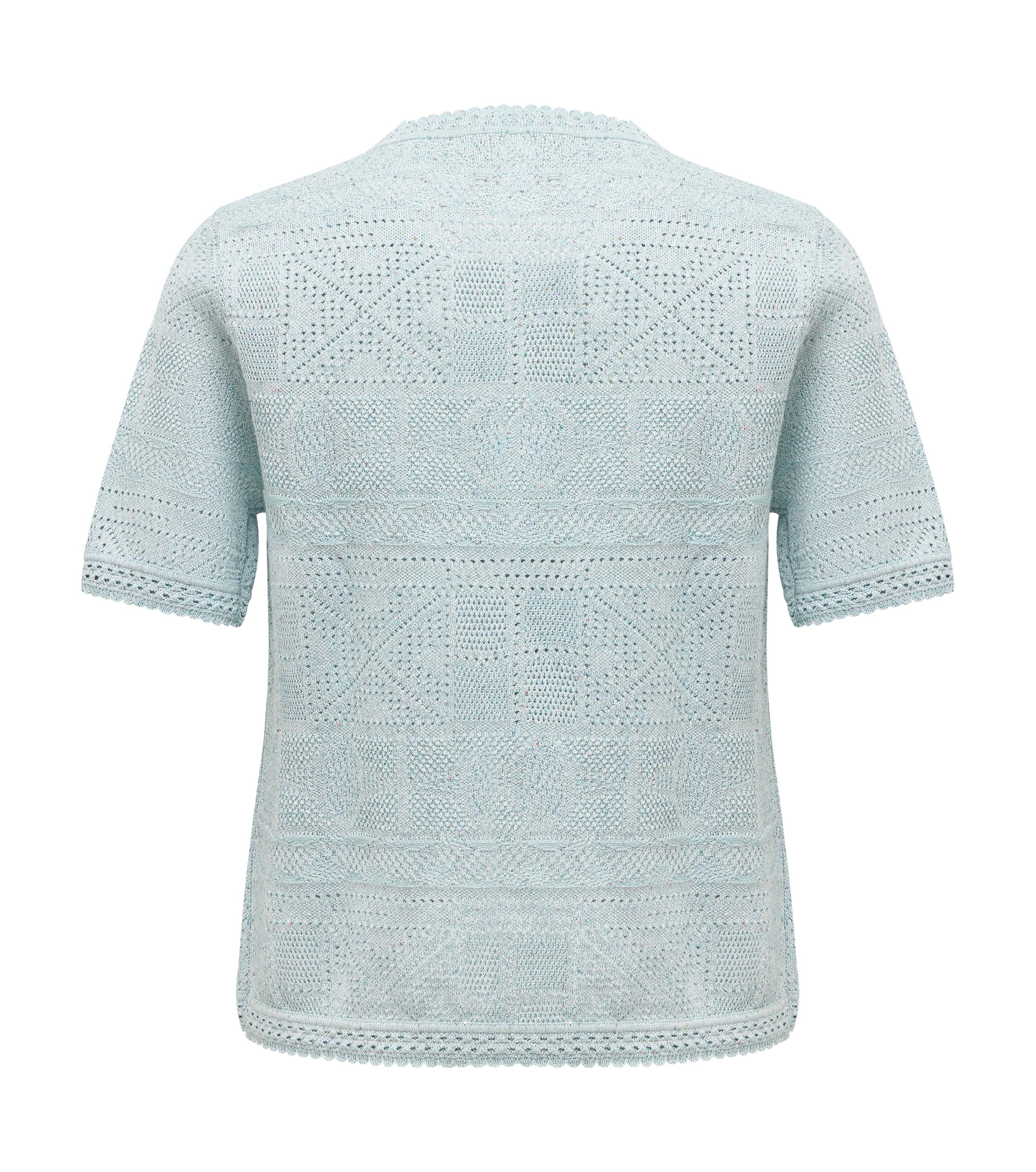 YAYING Light Blue Short Sleeve Knit Top