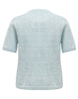 YAYING Light Blue Short Sleeve Knit Top