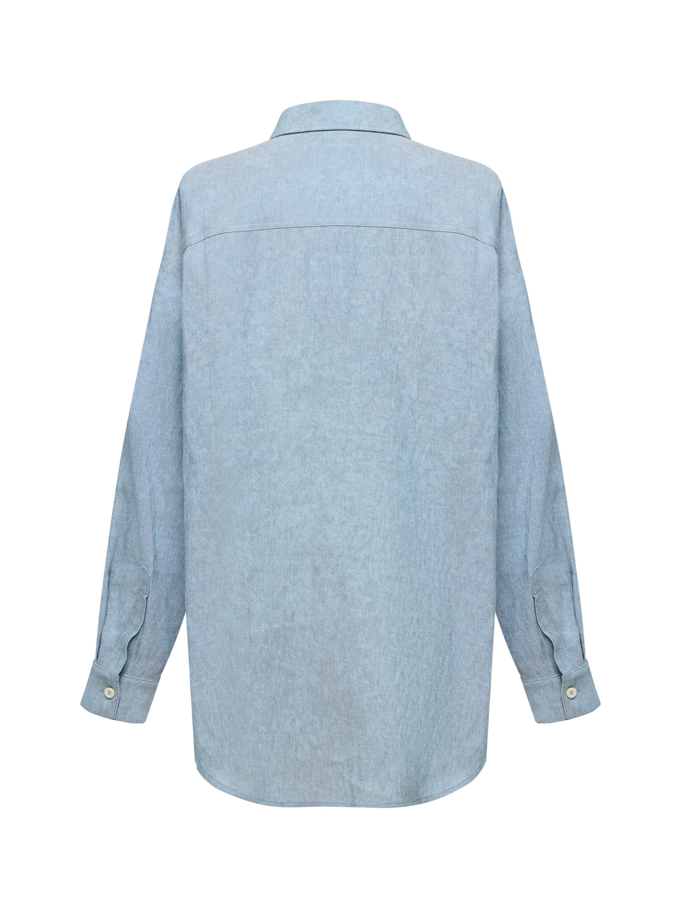 EP YAYING Linen Blend Relaxed Fit Embroidered Shirt
