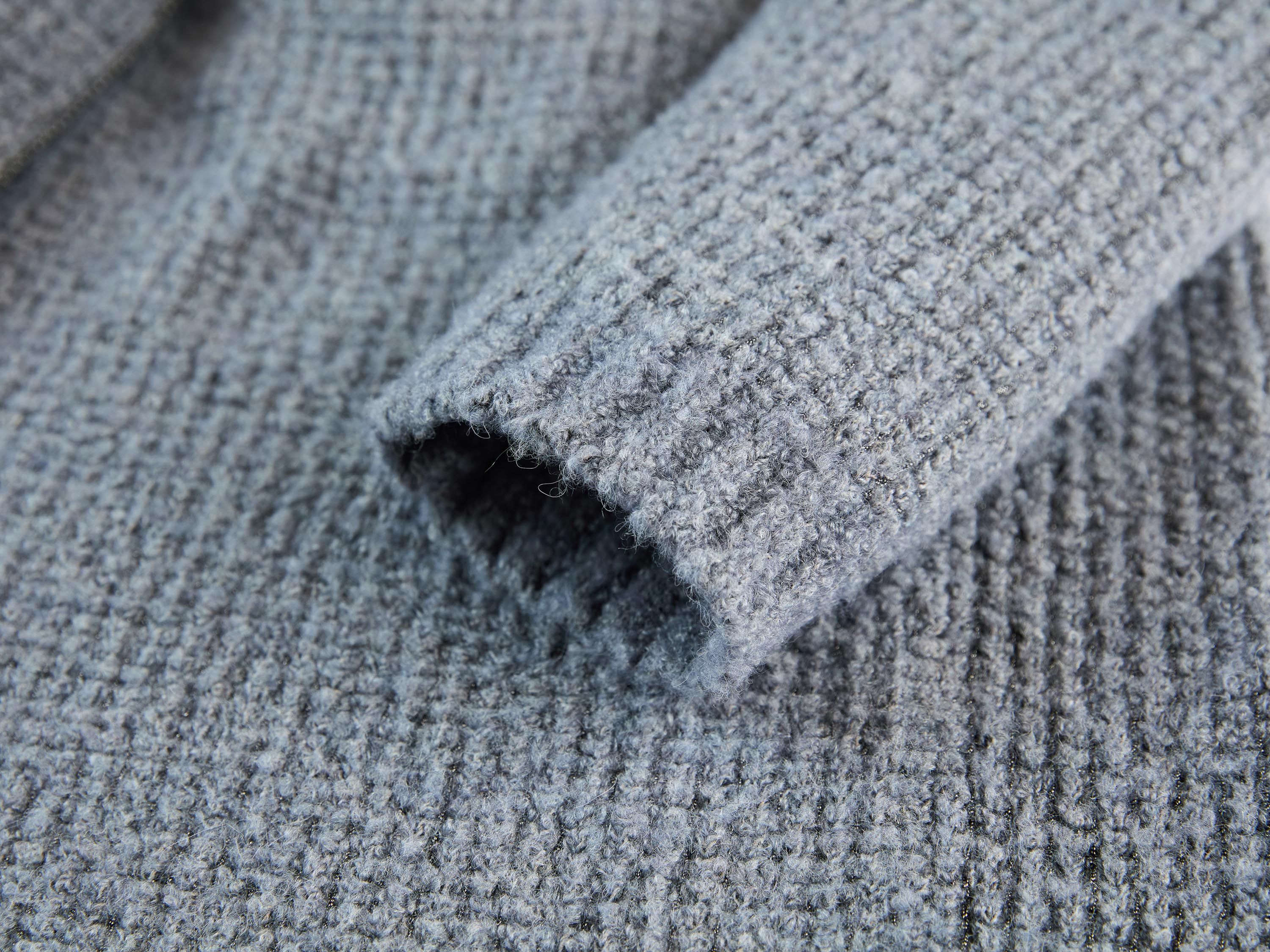 YAYING Grey Textured Midi Dress