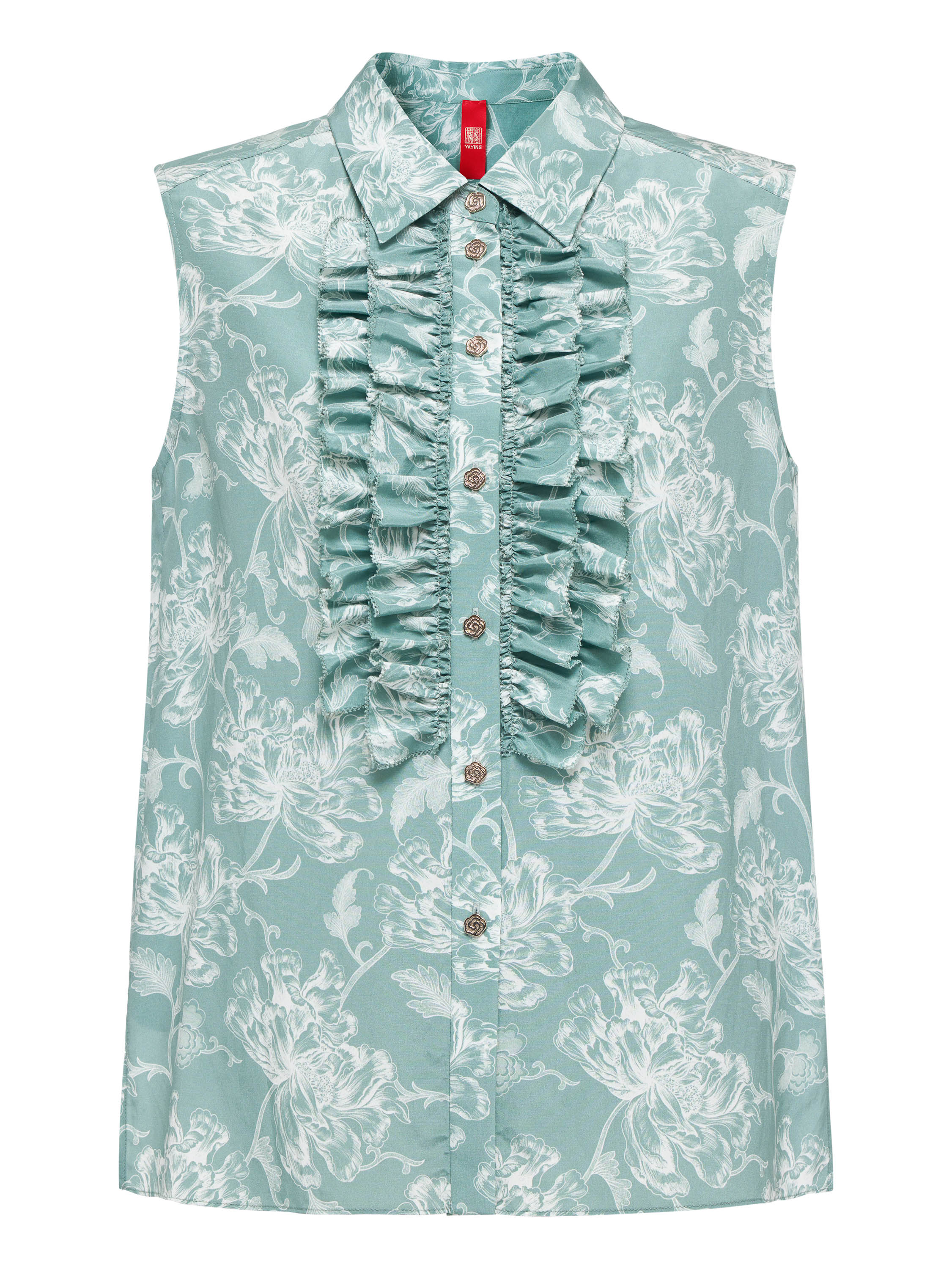 YAYING Green Printed Sleeveless Top
