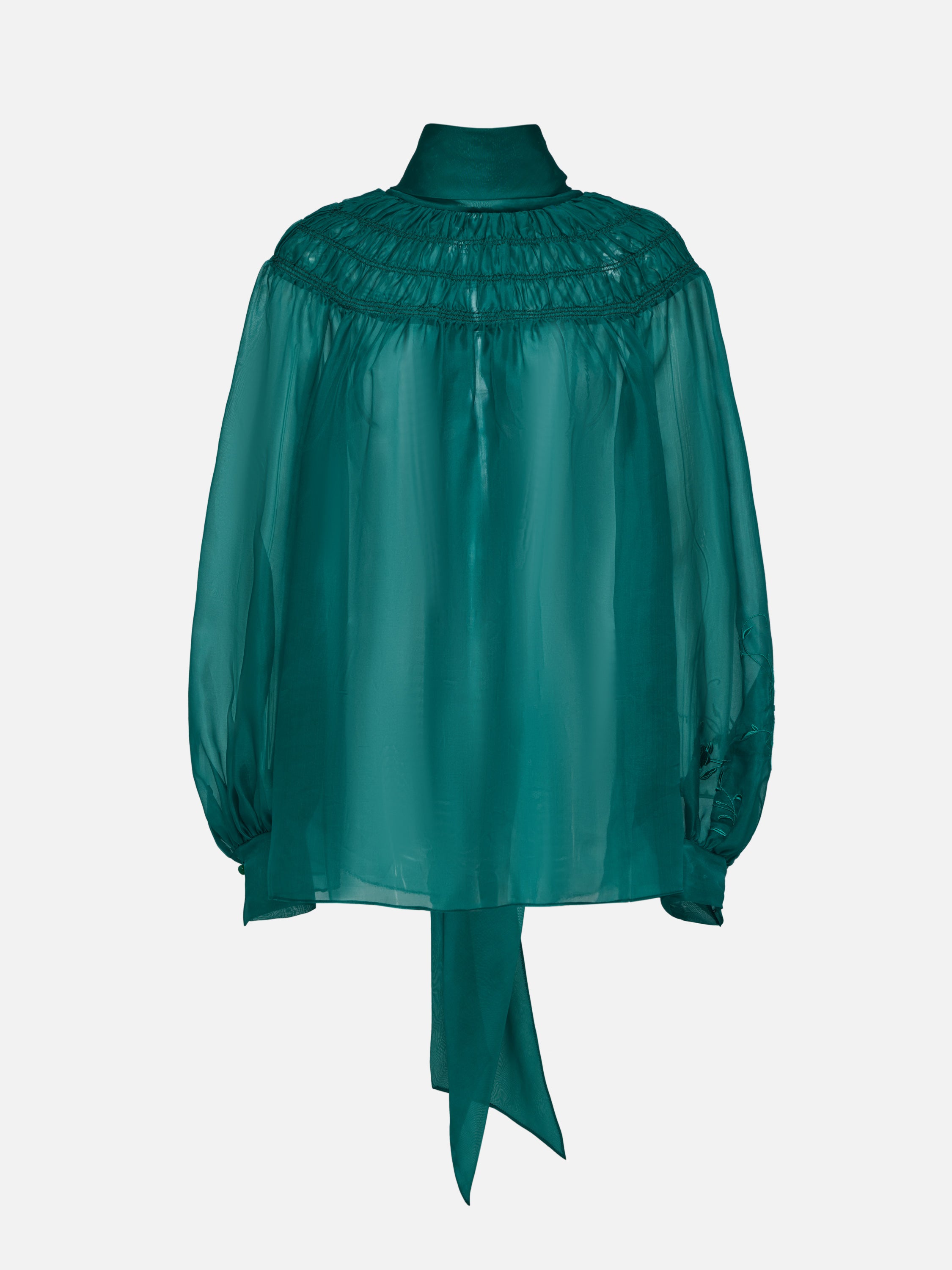 EP YAYING Green Sheer Blouse