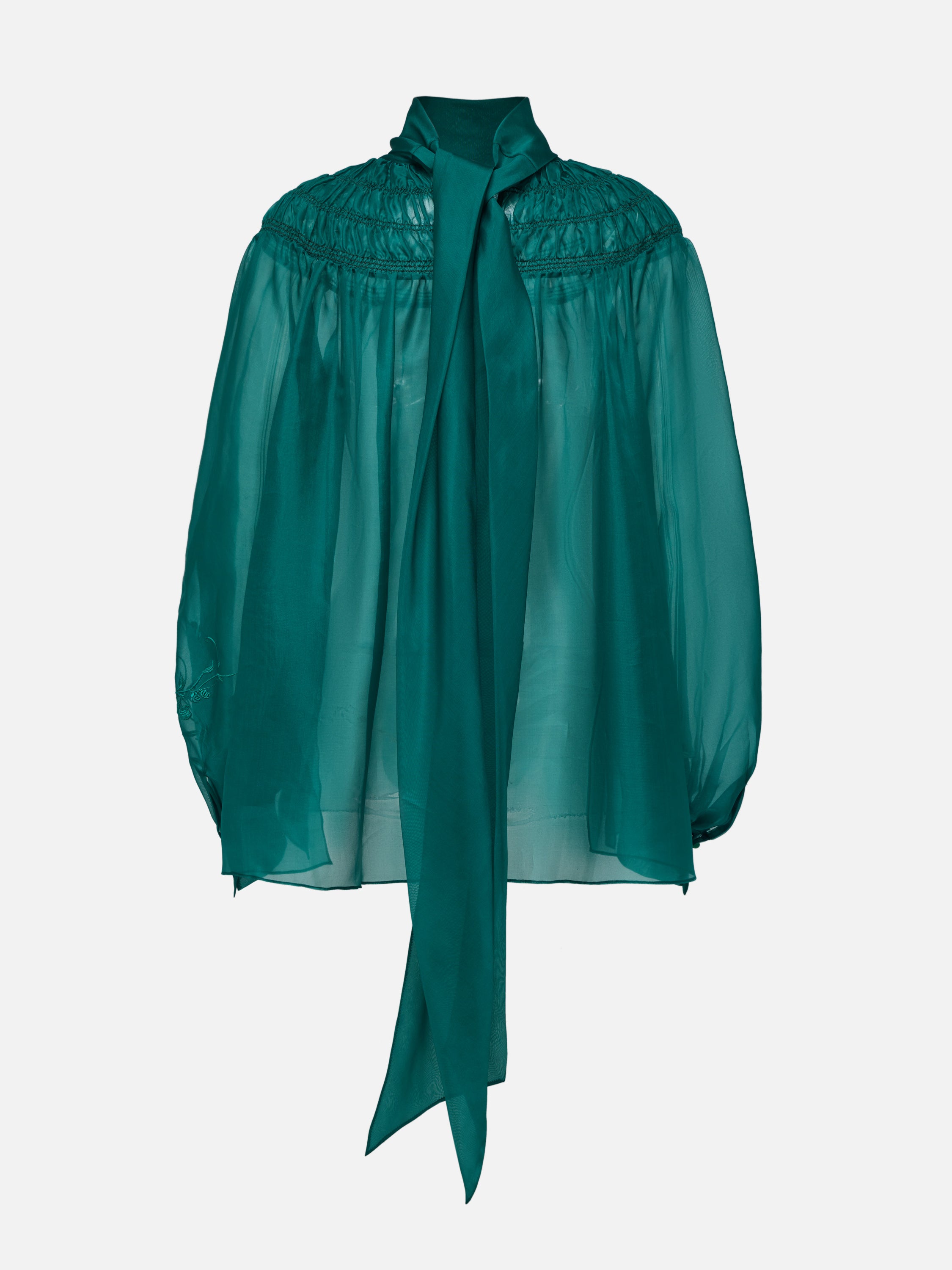 EP YAYING Green Sheer Blouse