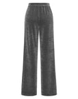 EP YAYING Black Textured Fabric Pants