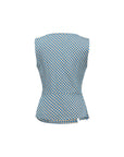 EP YAYING Cotton Check Pleated top