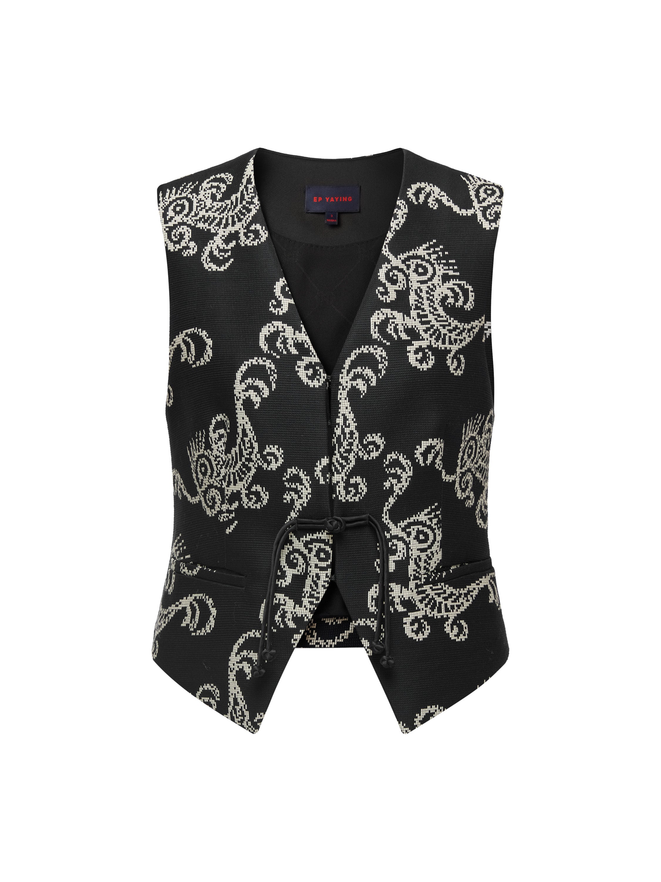 EP YAYING Black Patterned Vest