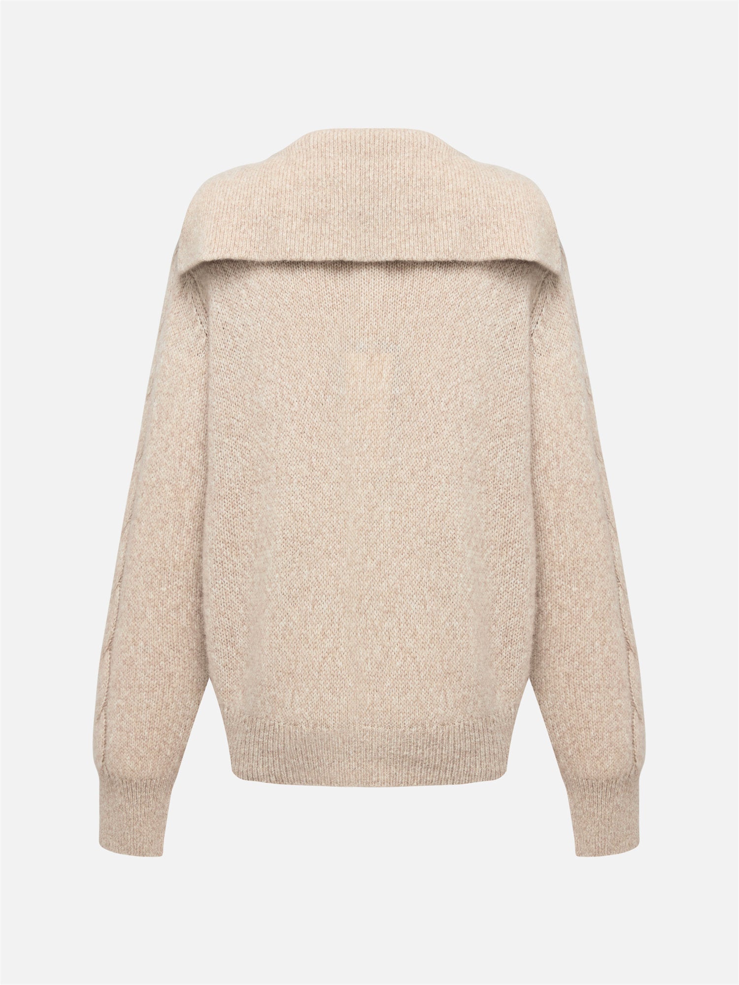 EP YAYING Loose Notched Collar Pullover