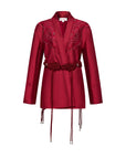 YAYING Red Waist Tie Jacket