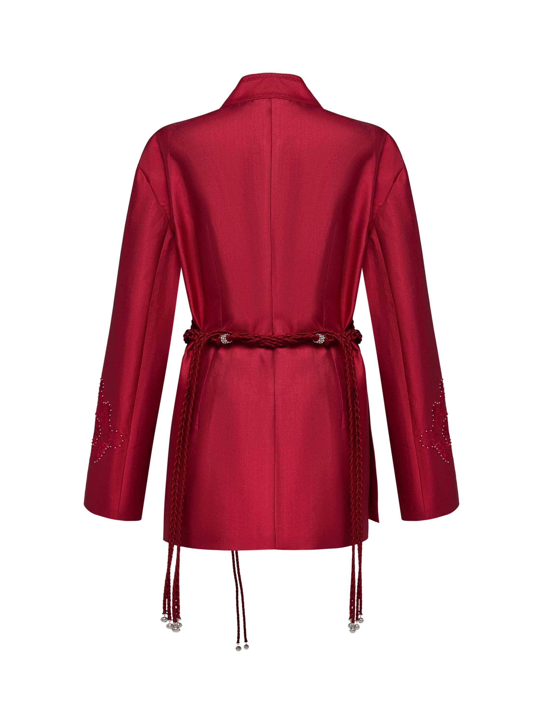YAYING Red Waist Tie Jacket