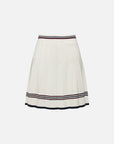 EP YAYING Sporty Contrast Stripe Pleated Mini Skirt