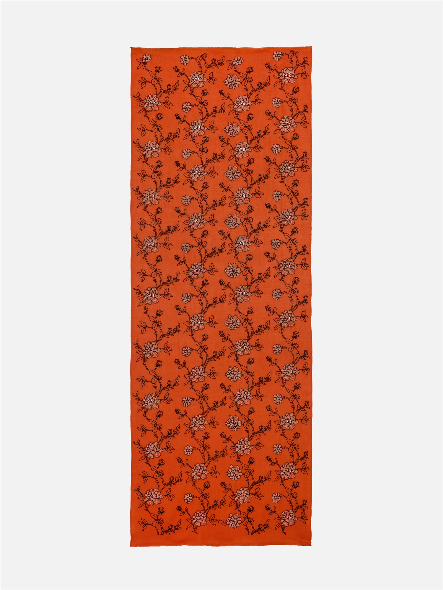 EP YAYING India Co-Creation Embroidered Cashmere Scarf Shawl