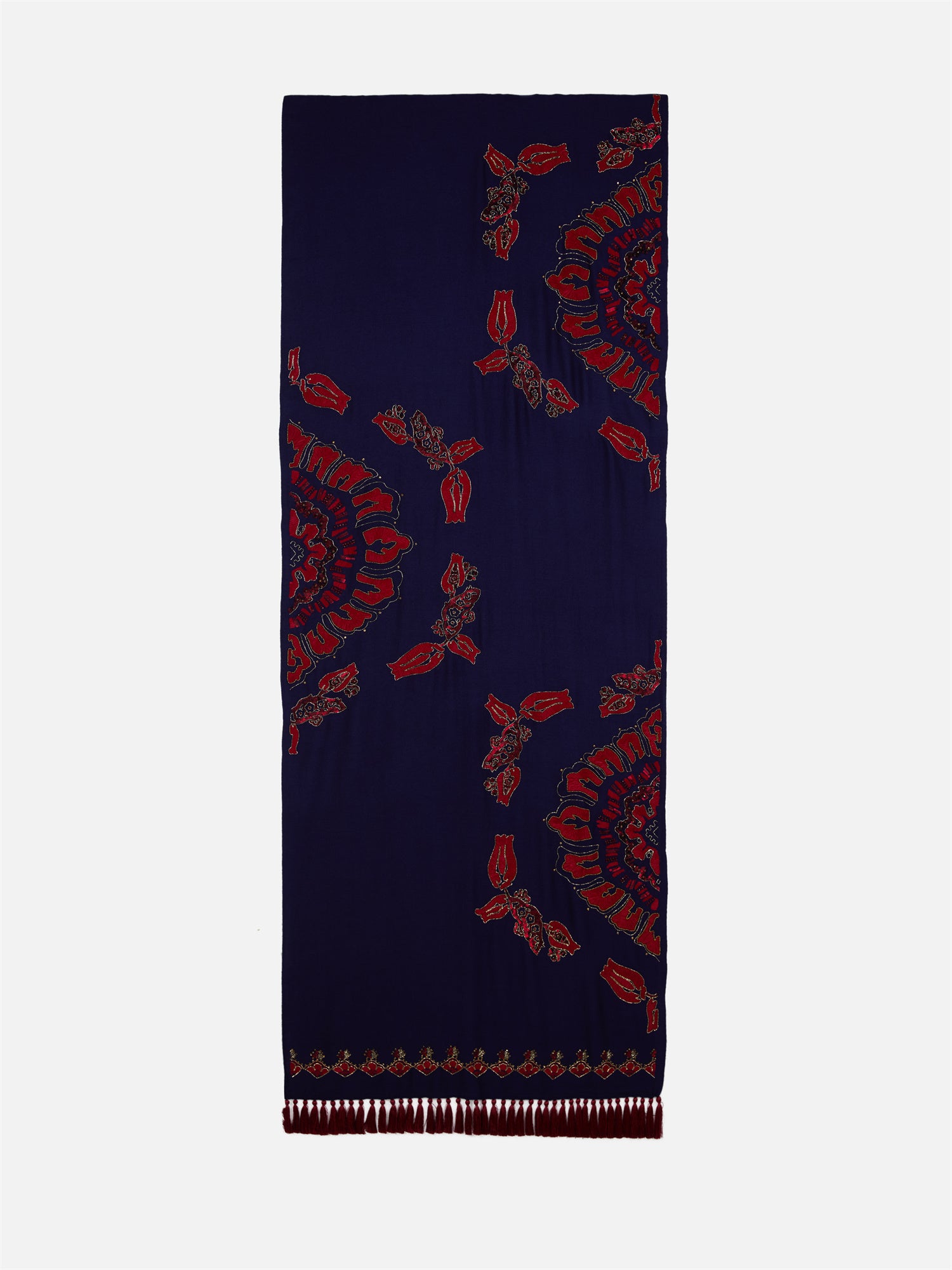 EP YAYING Imported Embroidered Beaded Scarf Shawl