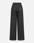 EP YAYING Lightweight Wool Relaxed Wide-Leg Pants in Deep Gray