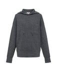 EP YAYING Metallic Thread Cashmere Hooded