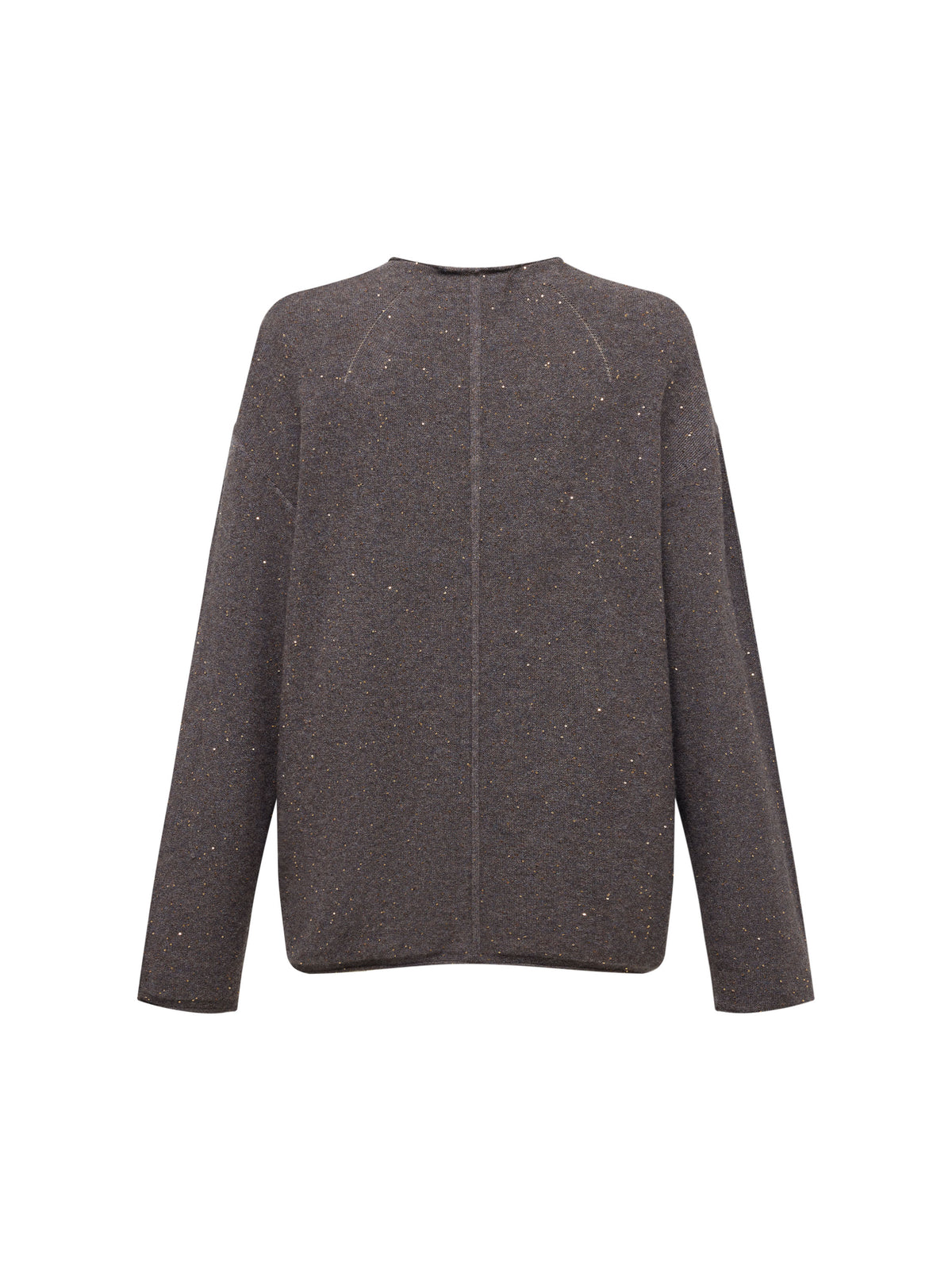 EP YAYING Heather Colorful-Dot Bow Cashmere Knit Top