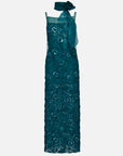 EP YAYING Teal Lace Sleeveless Dress