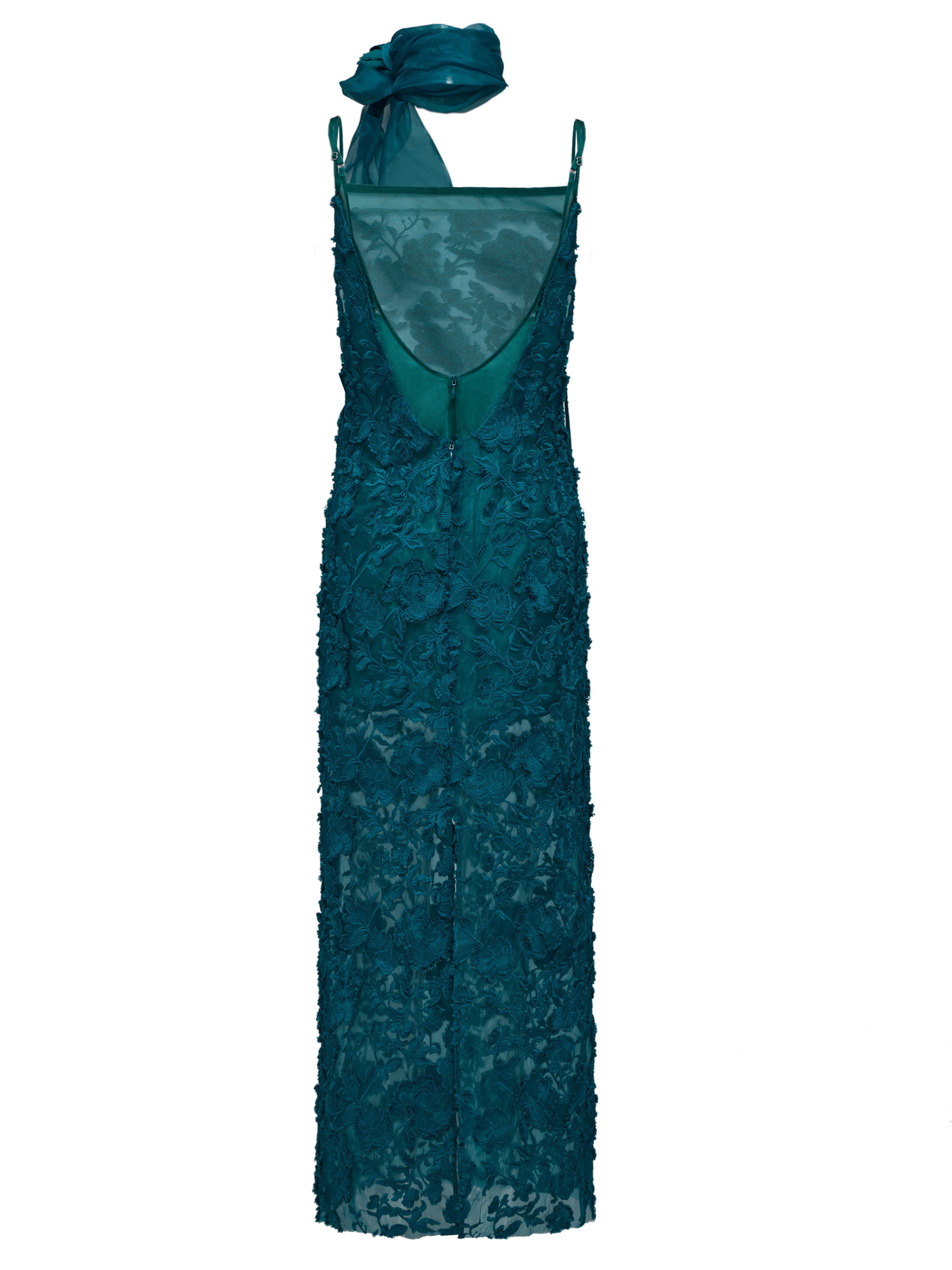 EP YAYING Teal Lace Sleeveless Dress
