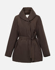 EP YAYING Shawl-Collar Belted Down Coat EGKIAY921AK