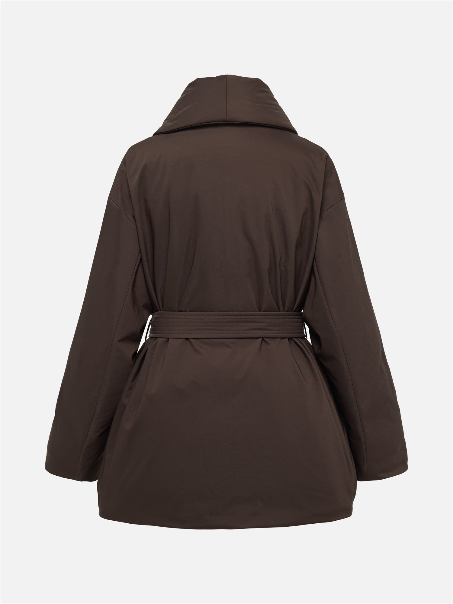 EP YAYING Shawl-Collar Belted Down Coat EGKIAY921AK
