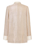 YAYING Champagne Metallic Open-Front Jacket