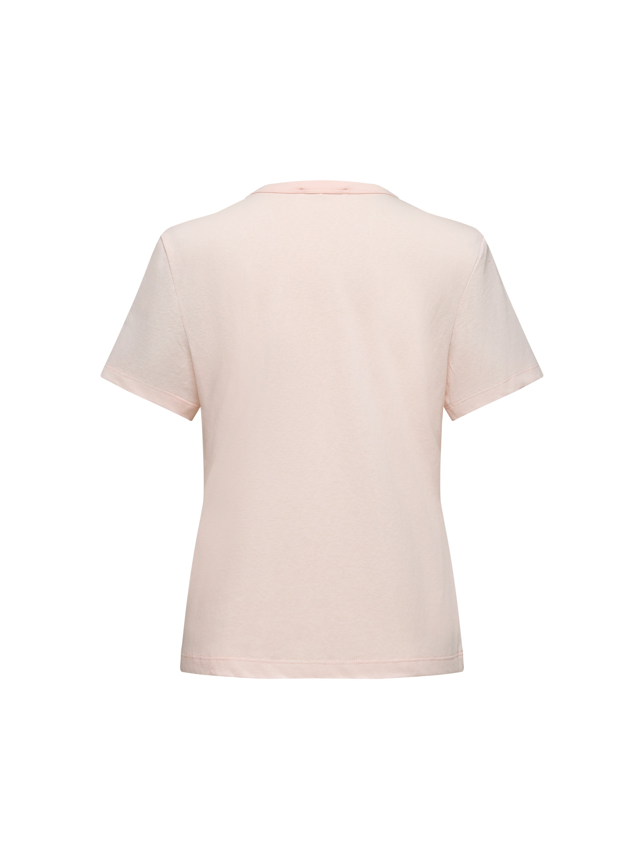 EP YAYING Bamboo Cotton Round Neck Embroidered Floral Short Sleeve Top
