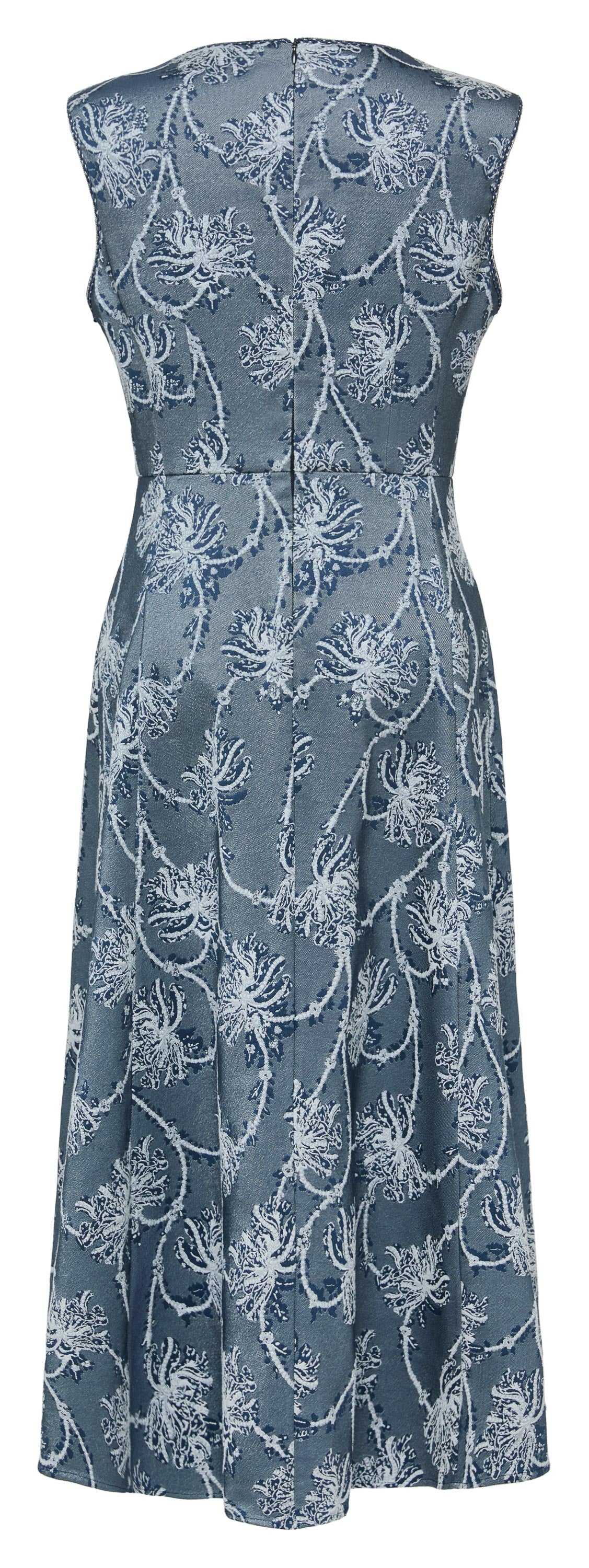YAYING Elegant silk jacquard sleeveless A-line dress