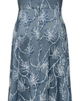 YAYING Elegant silk jacquard sleeveless A-line dress