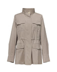 EP YAYING Wool Blend Stand Collar Jacket